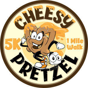Cheesy Pretzel 5K and 1 Mile Walk logo
