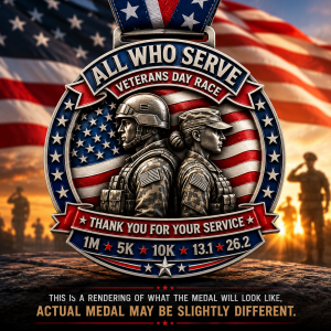 Veterans Day Virtual Race | 1M, 5K, 10K, Half Marathon & Marathon logo