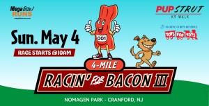Racin' for Bacon 4 Miler and Pup Strut logo