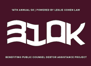 310K Run/walk powered by Leslie Cohen Law logo