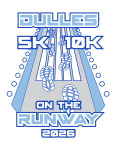 Dulles 5K/10K on the Runway logo