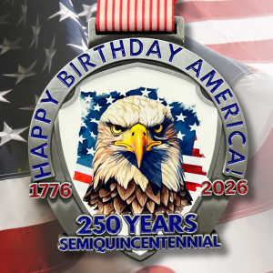 250 Miles for America's 250th Birthday Running, Walking, Swimming and Biking Challenge logo