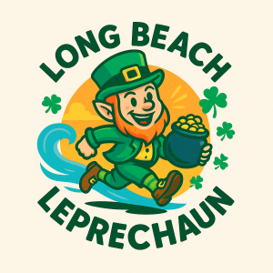 The Long Beach Leprechaun Run - Kids Dash, 1 Miler, 5k, 10K, & Half Marathon by Califlow Runs logo