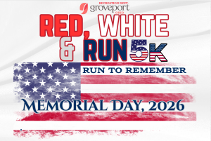 Red, White and Run 5k logo