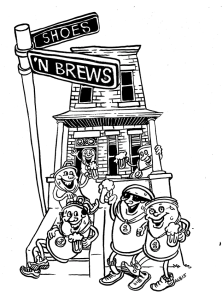 Shoes 'N Brews 26.2 KM "Metric Marathon" logo